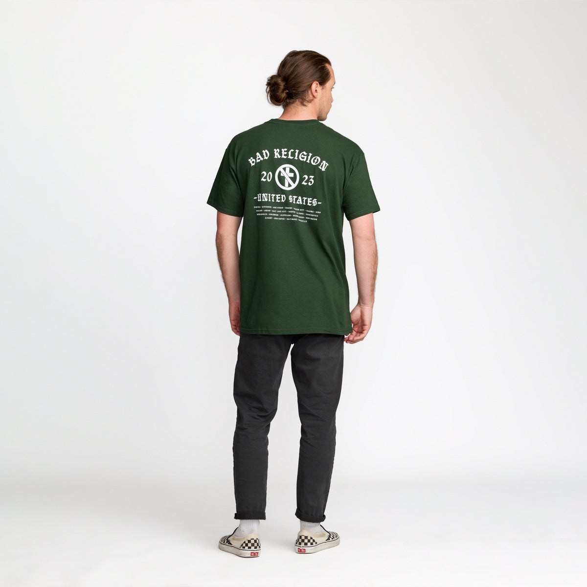 Bad Religion Mean Streets Tour Tee back print; official Bad Religion merch by TSURT
