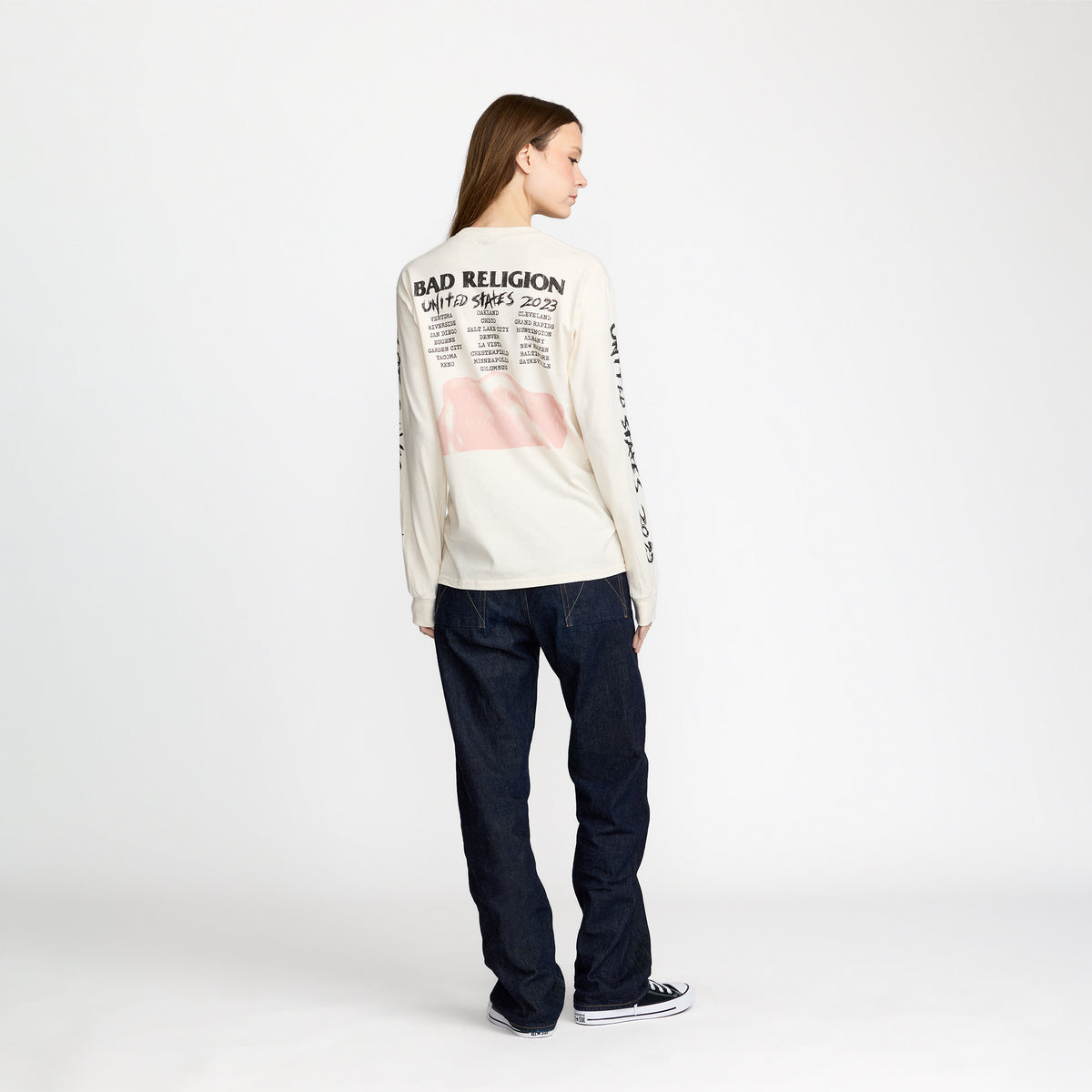 Bad Religion Vintage Recipe 2023 Tour Tee back print; official Bad Religion merch by TSURT