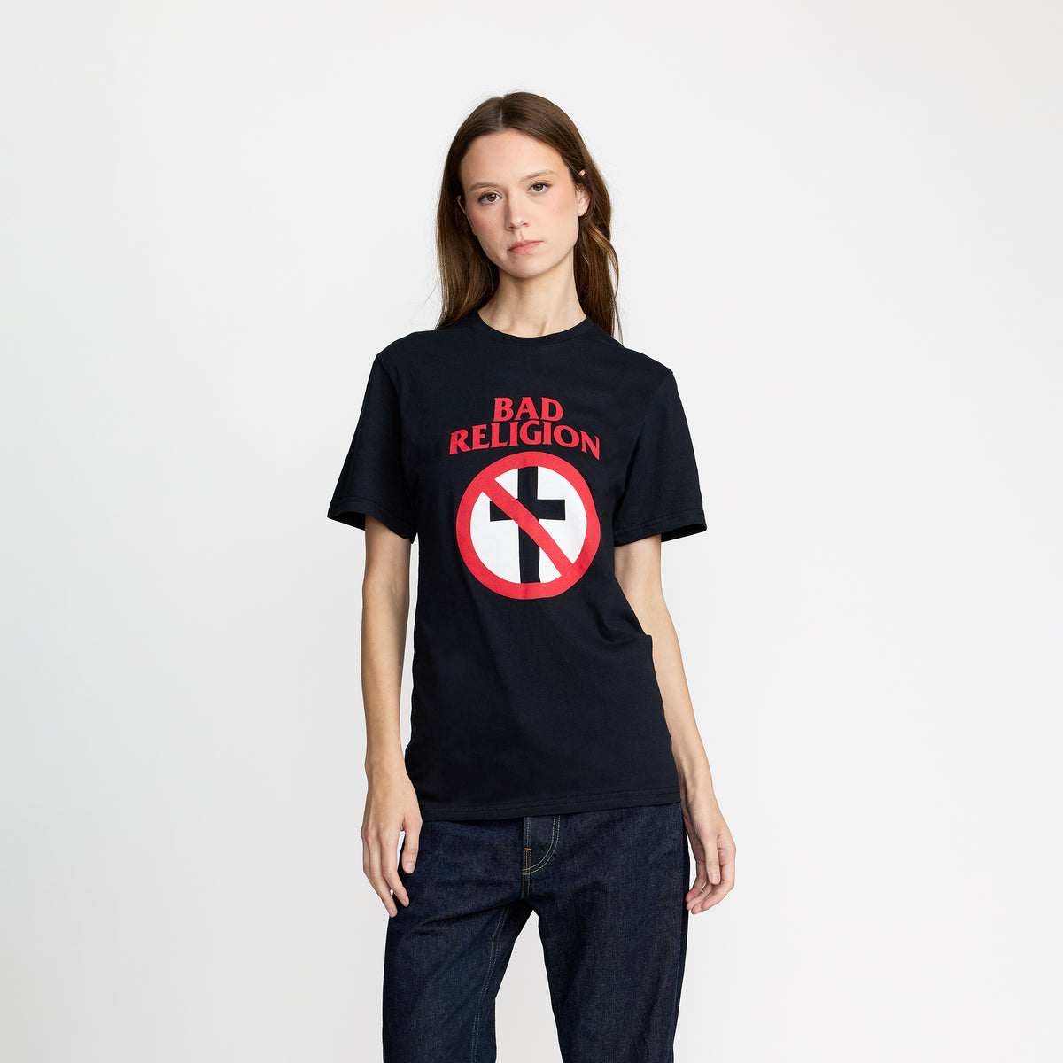 Bad Religion World Buster 2024 Tour Tee front print; official Bad Religion merch by TSURT