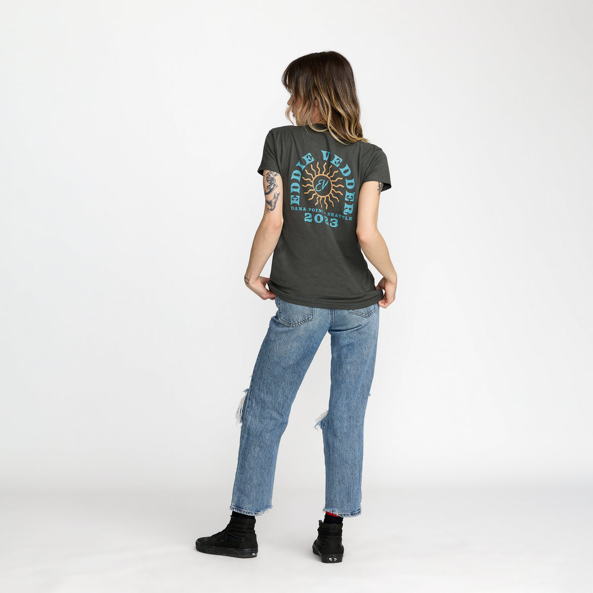 Eddie Vedder Heat Wave Women&#39;s Tee back print official merch by TSURT