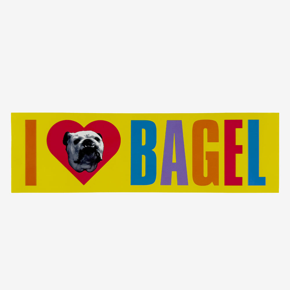 Adam Sandler Bagel Bumper Sticker Yellow