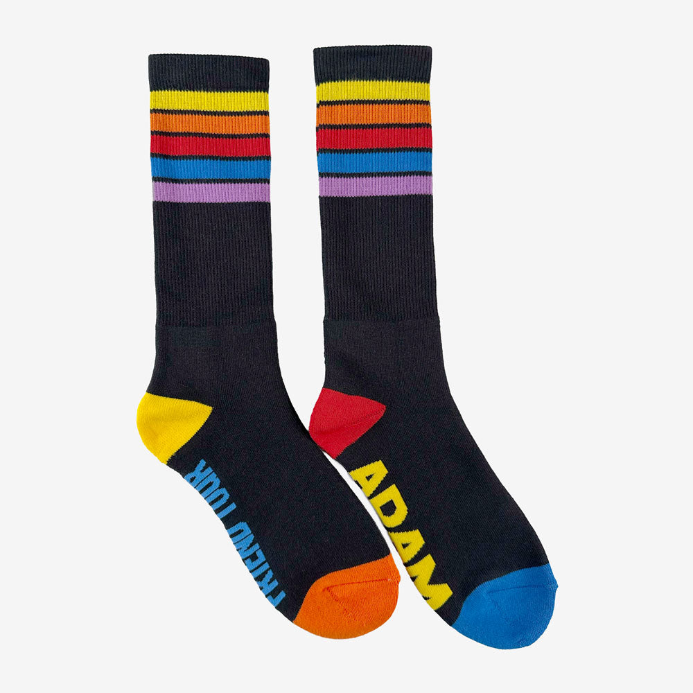 Adam Sandler Stripe Socks Black