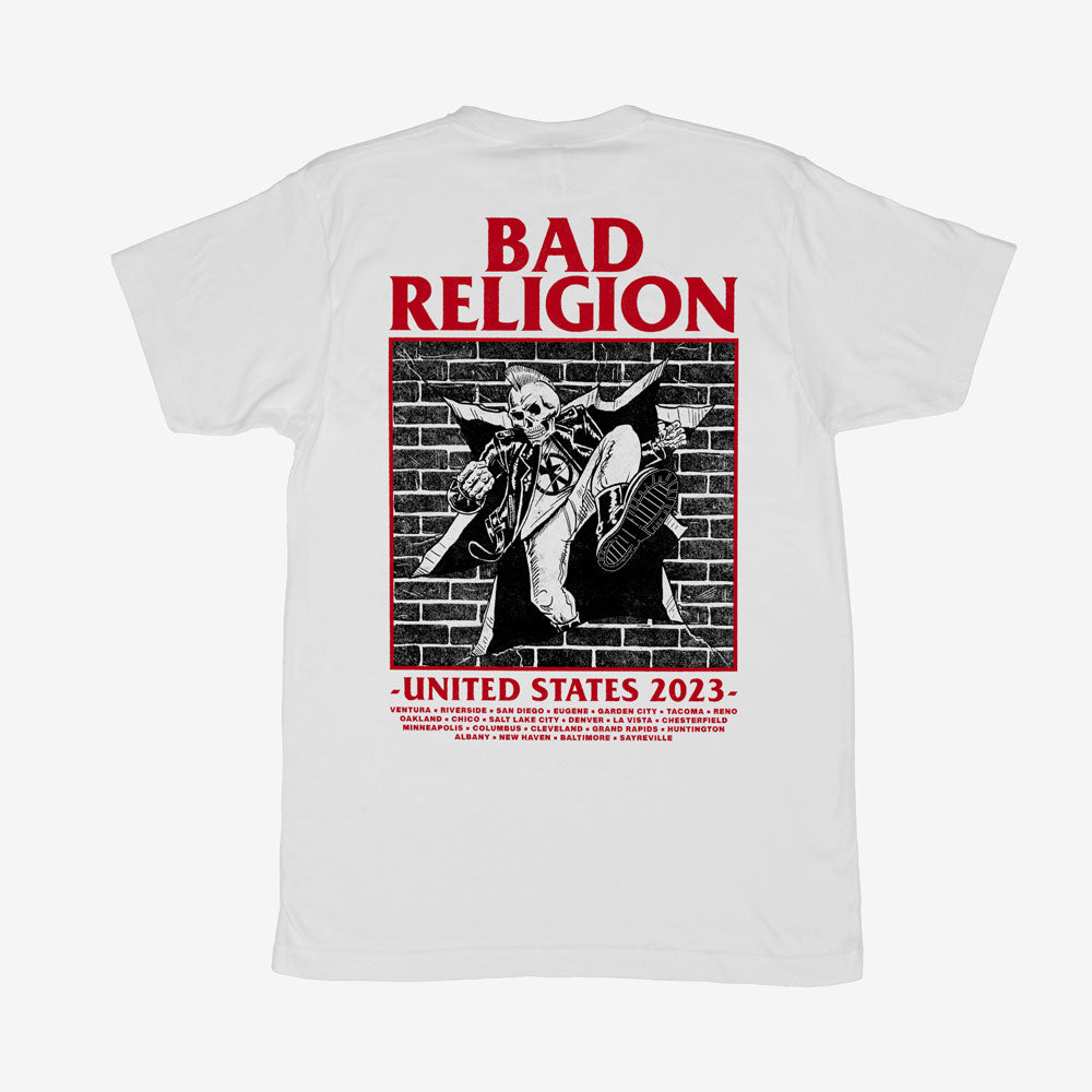 Bad Religion Breakout 2023 Tour Tee White