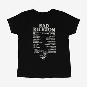 Bad Religion Light Em Up 2023 Kids Tour Tee black