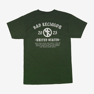 Bad Religion Mean Streets 2023 Tour Tee Forest
