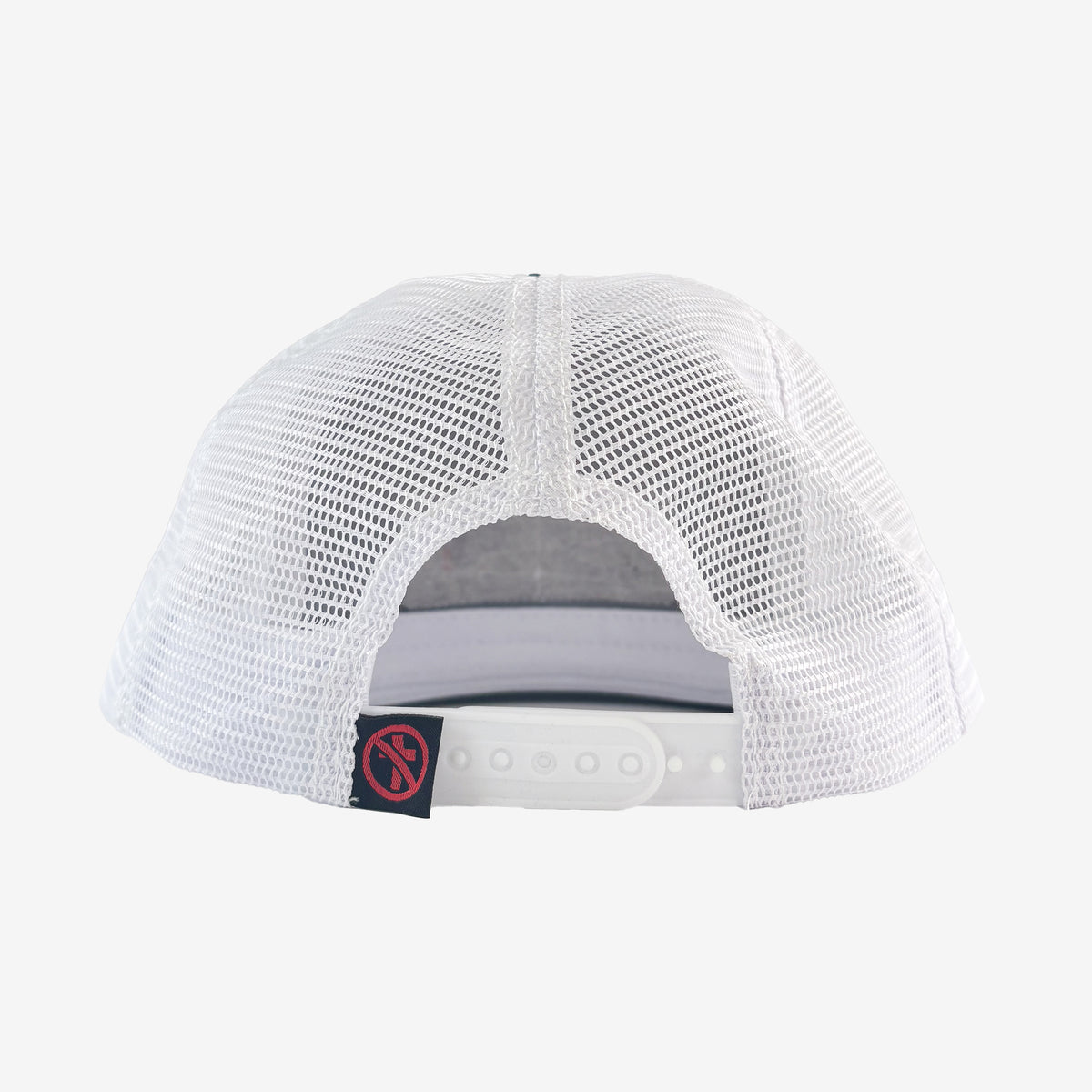 Bad Religion Text Trucker Hat Navy Back