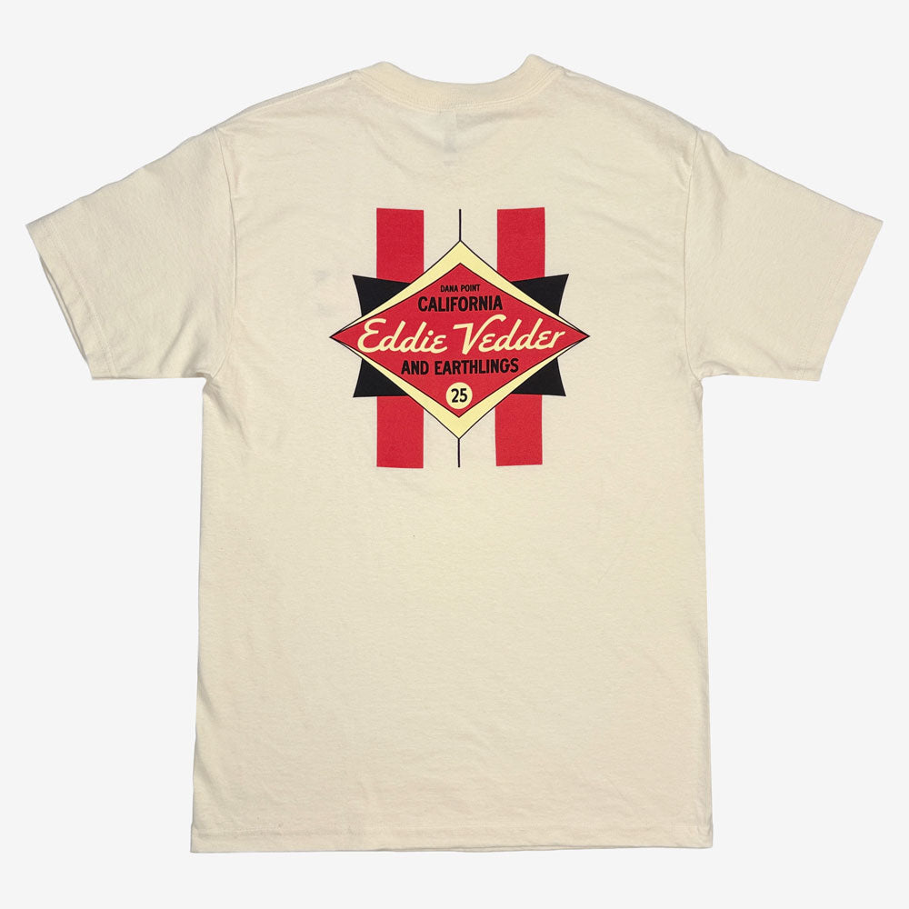 Eddie Vedder Longboard Tee Cream Back