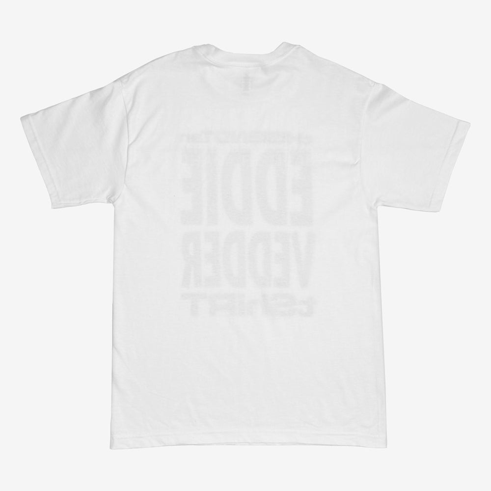 Back view of white Eddie Vedder NOTA Tee