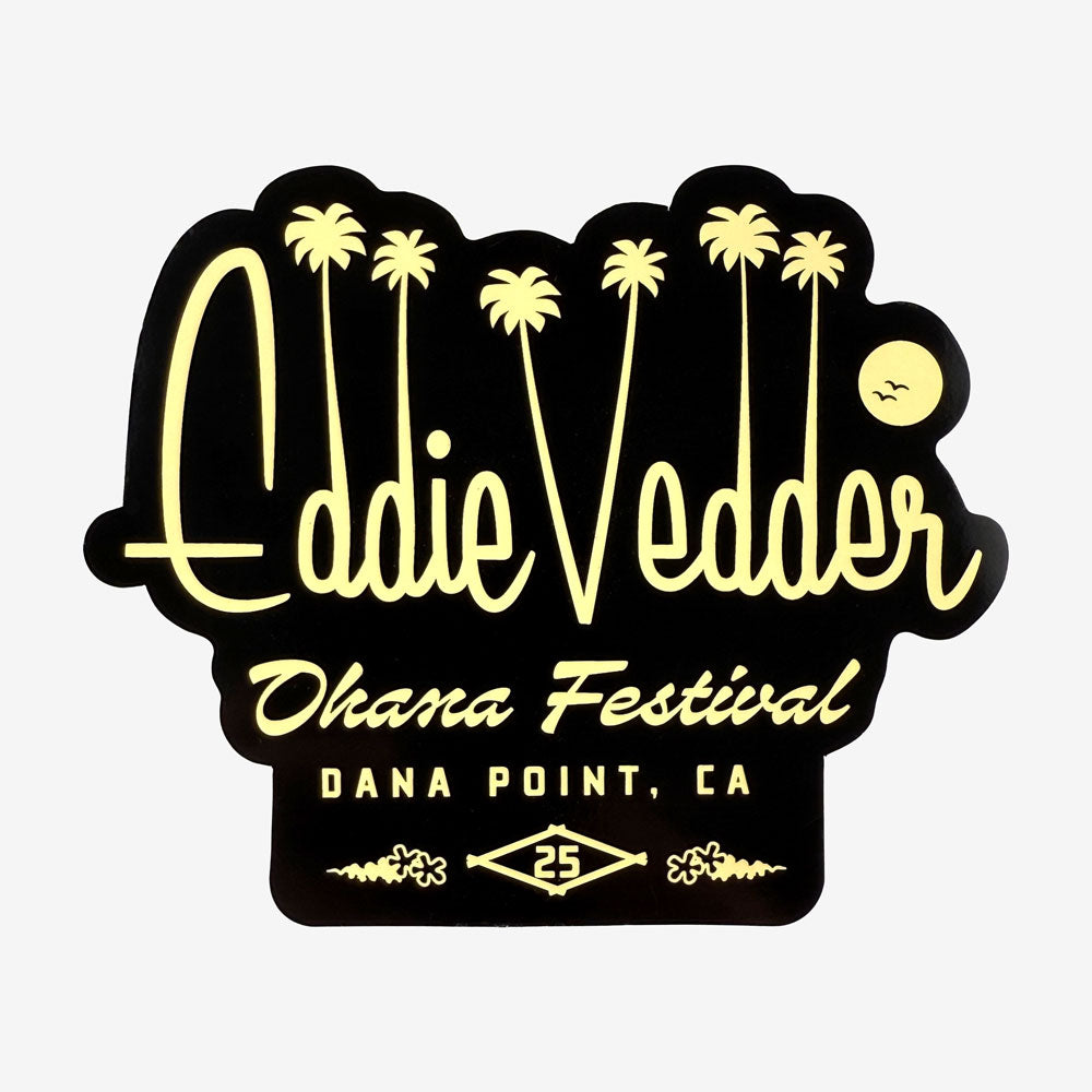 Eddie Vedder Palm Script Sticker
