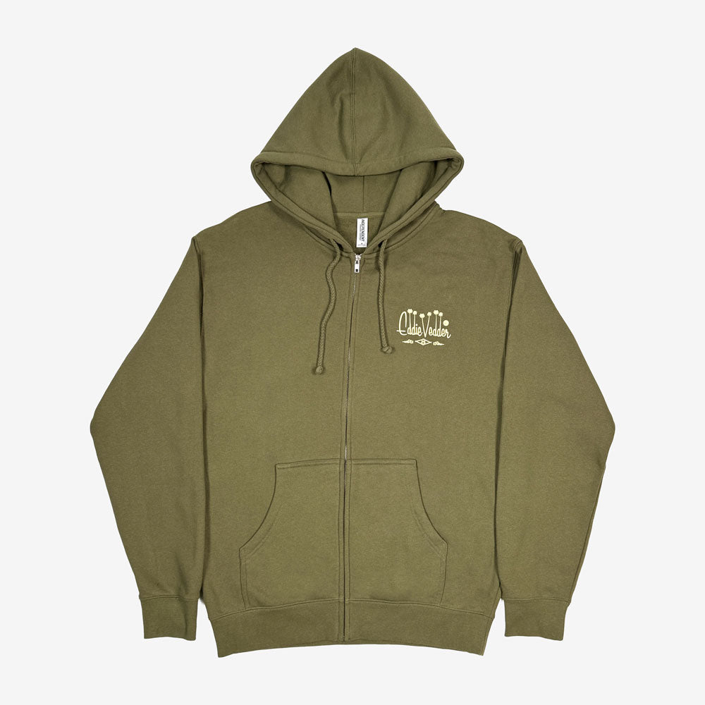 Eddie Vedder Palm Script Zip Hoodie