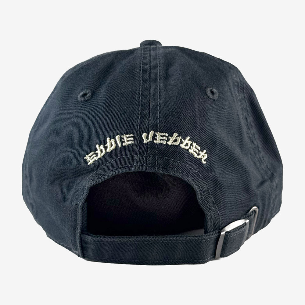 Navy Blue cap with white embroidered text reading "Eddie Vedder" on a white background