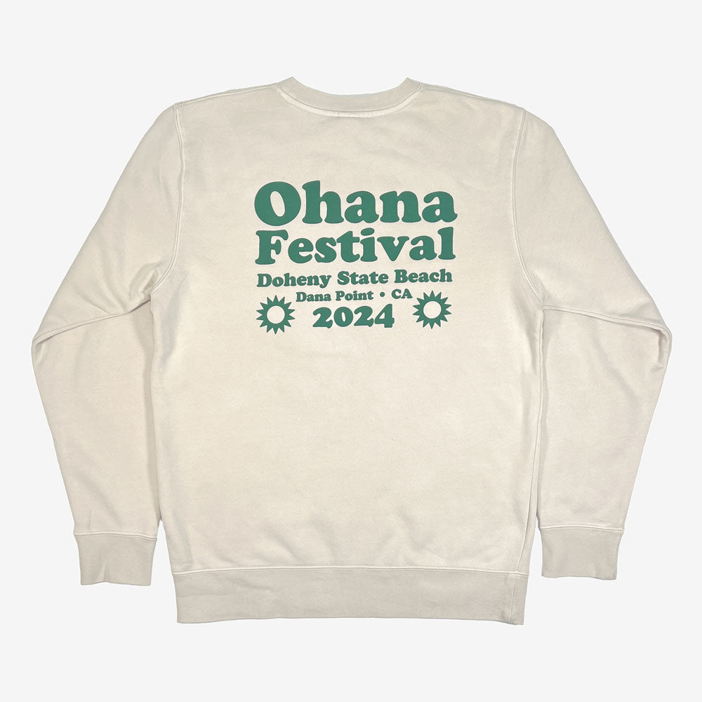 Ohana Festival Aloha Pullover Crewneck Sweatshirt Pigment Ivory