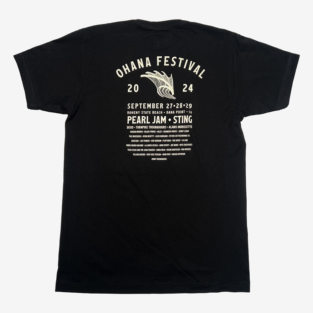 Ohana Festival Dragon Wave Tee Black