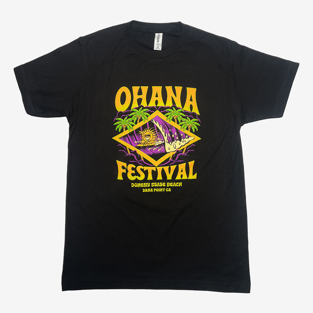 Ohana Festival Sun Swell Tee Black