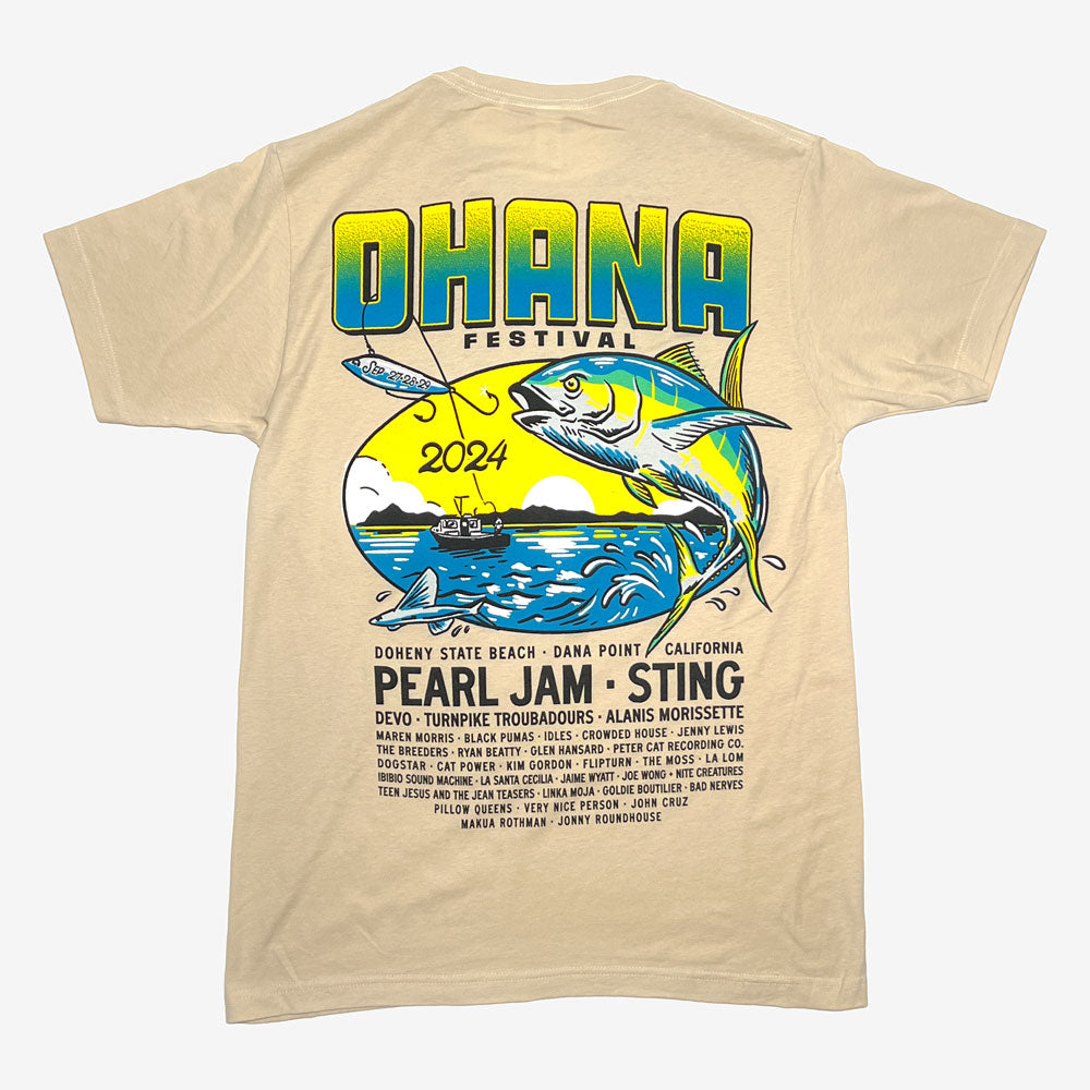 Ohana Festival Yellowfin Tee Sand