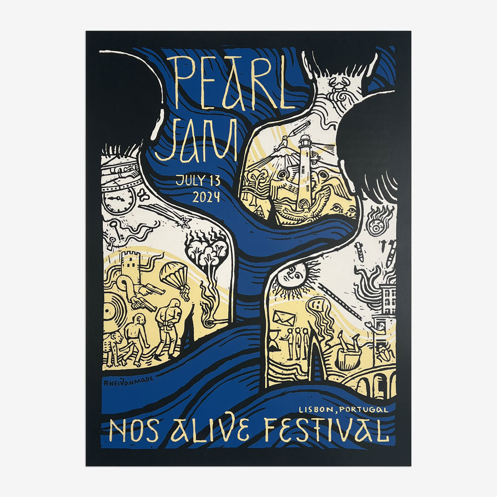 Pearl Jam 07/13/2024 Lisbon Event Poster