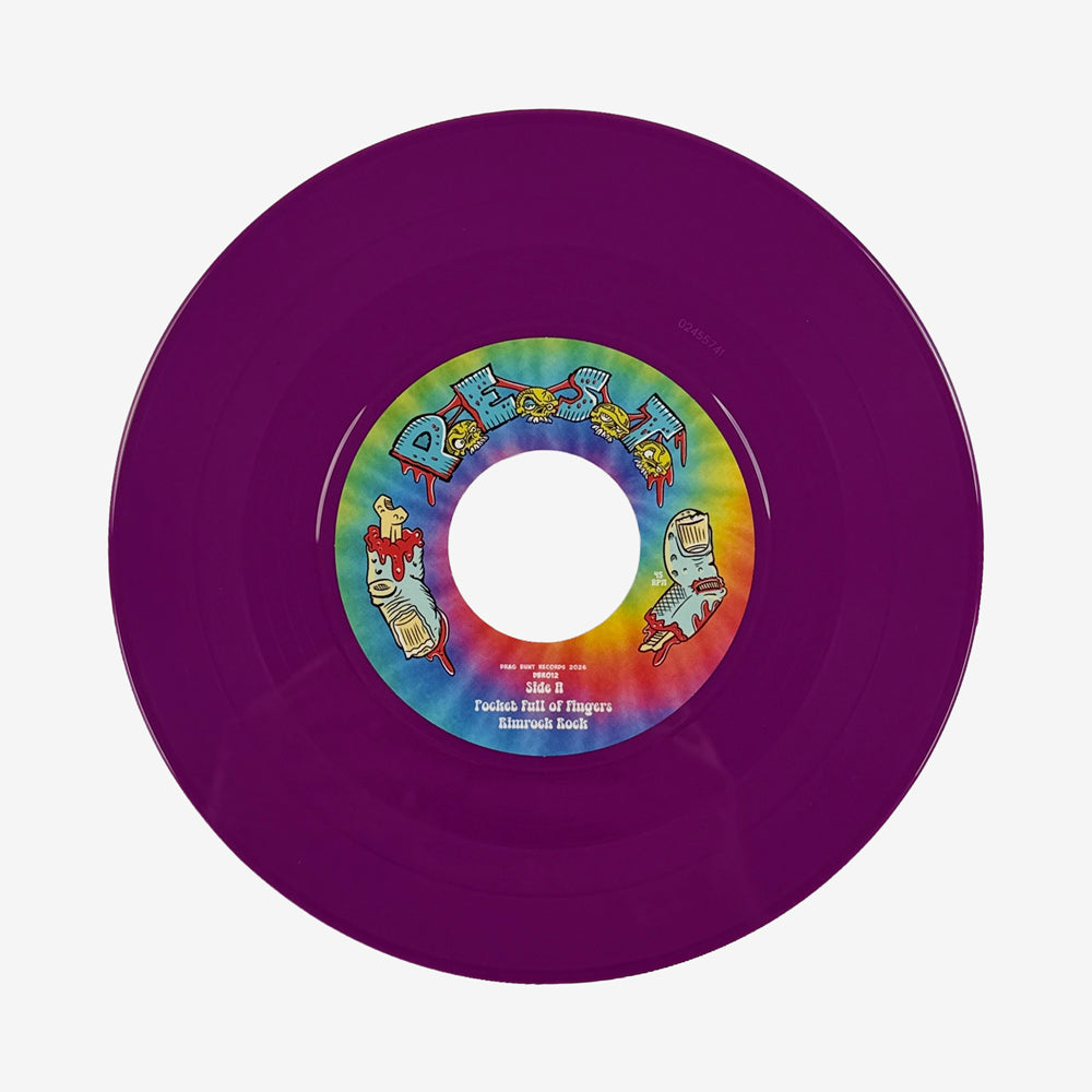 Purple P.E.S.T. EP 4 vinyl record with illustrated center label