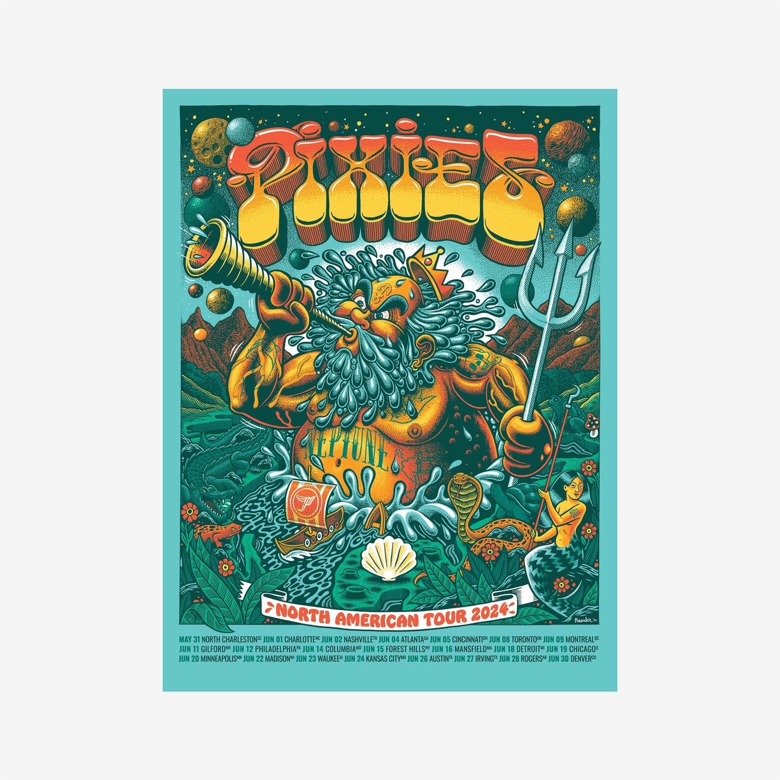 Pixies 2024 North America Tour Poster