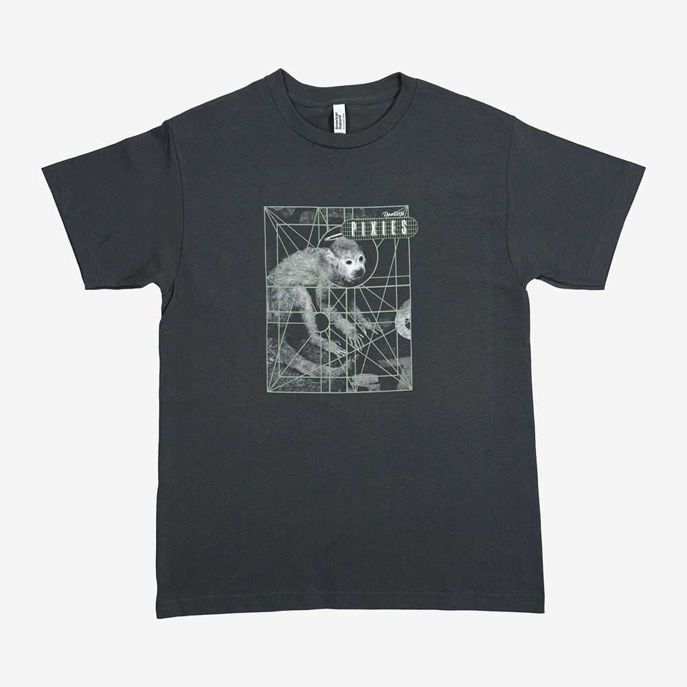 Pixies Monkey Grid Charcoal