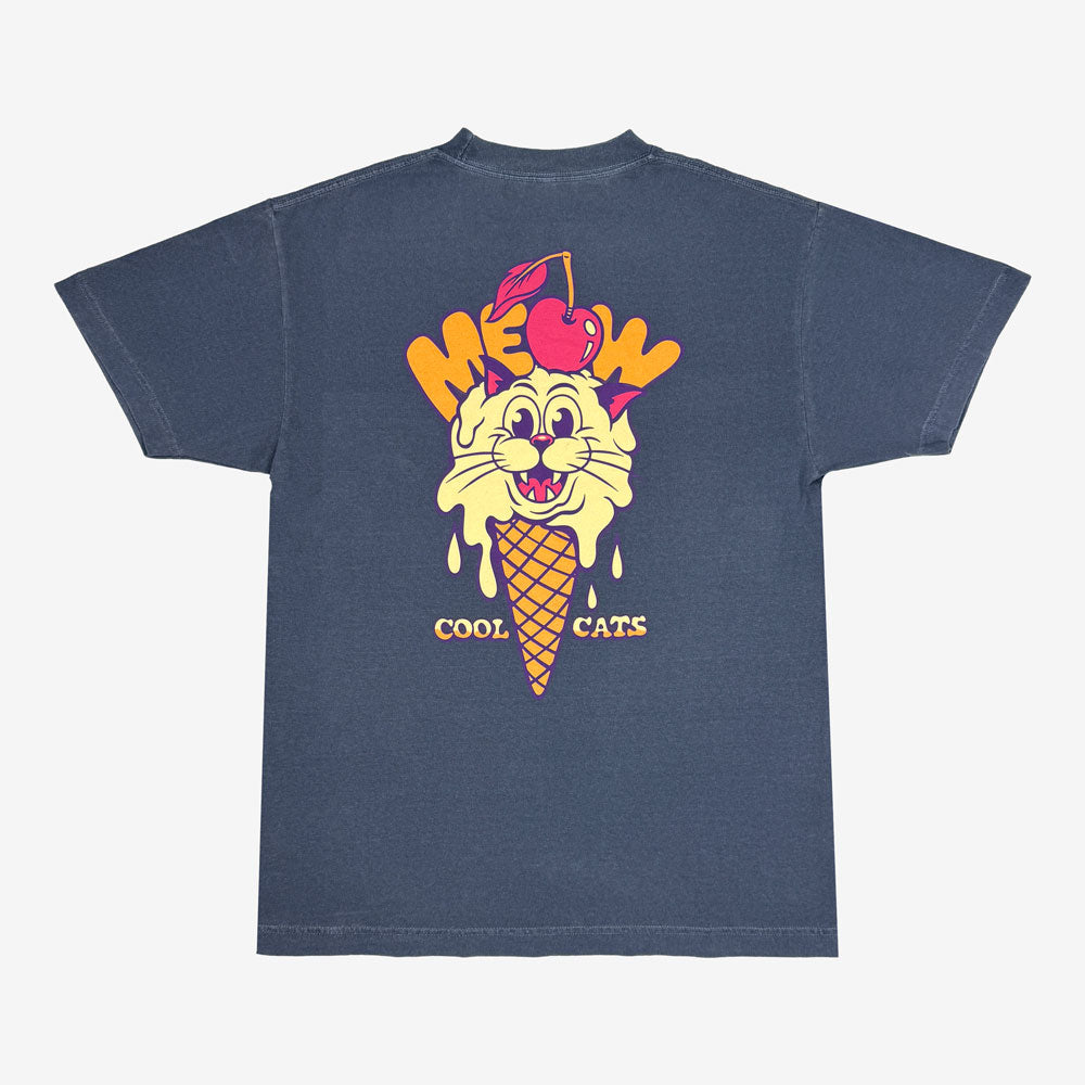 Ted & Herb Ice Cream Tee Faded Navy