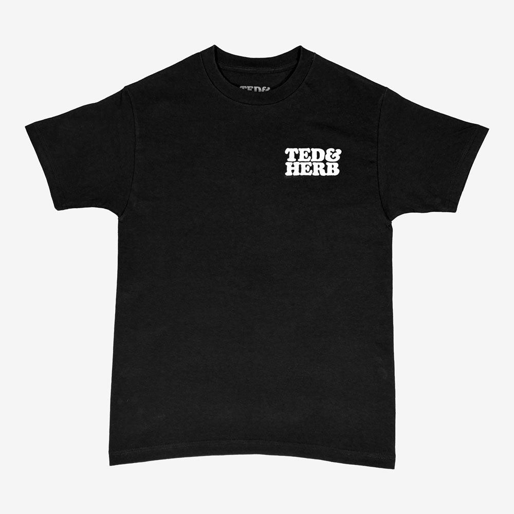 Ted & Herb Surf Cat Tee Black