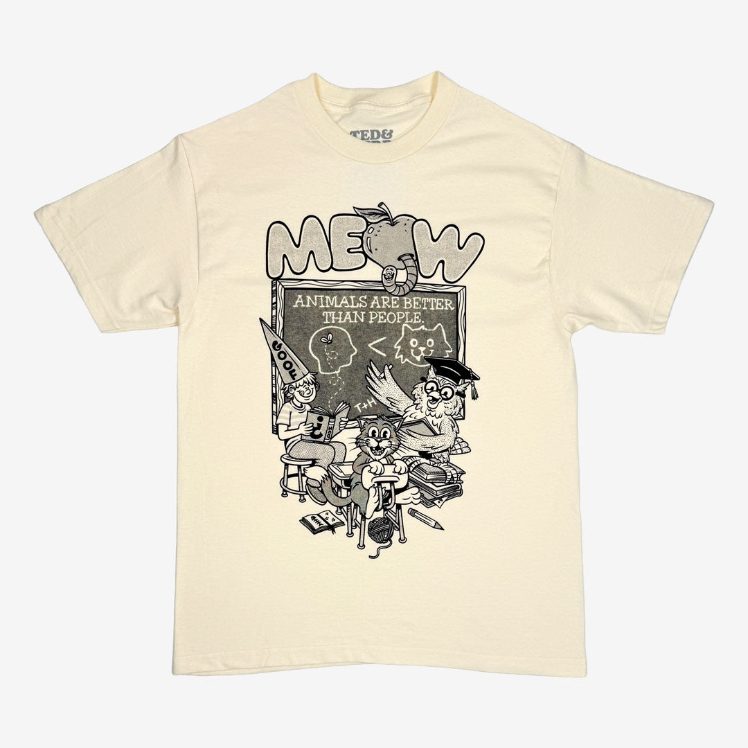 Ted & Herb Teacher's Pet Tee Cream Front Print; official TSURT merchandise