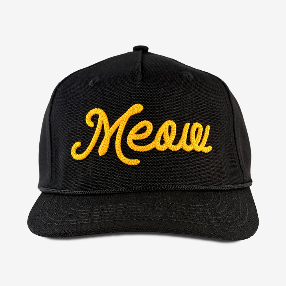 Ted & Herb Meow Chainstitch Hat in Black, official merchandise by TSURT