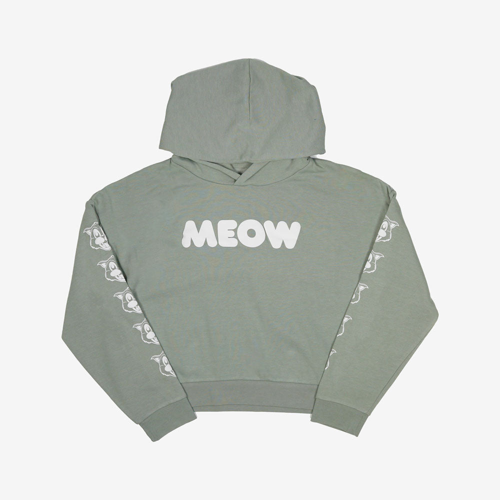 Ted & Herb Sage Meow Crop Hoodie; official Ted & Herb merch by TSURT