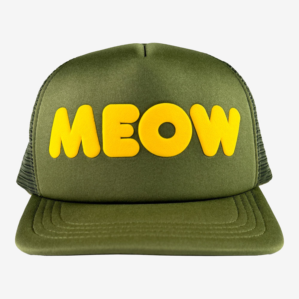 TSURT Meow Trucker Hat - Military