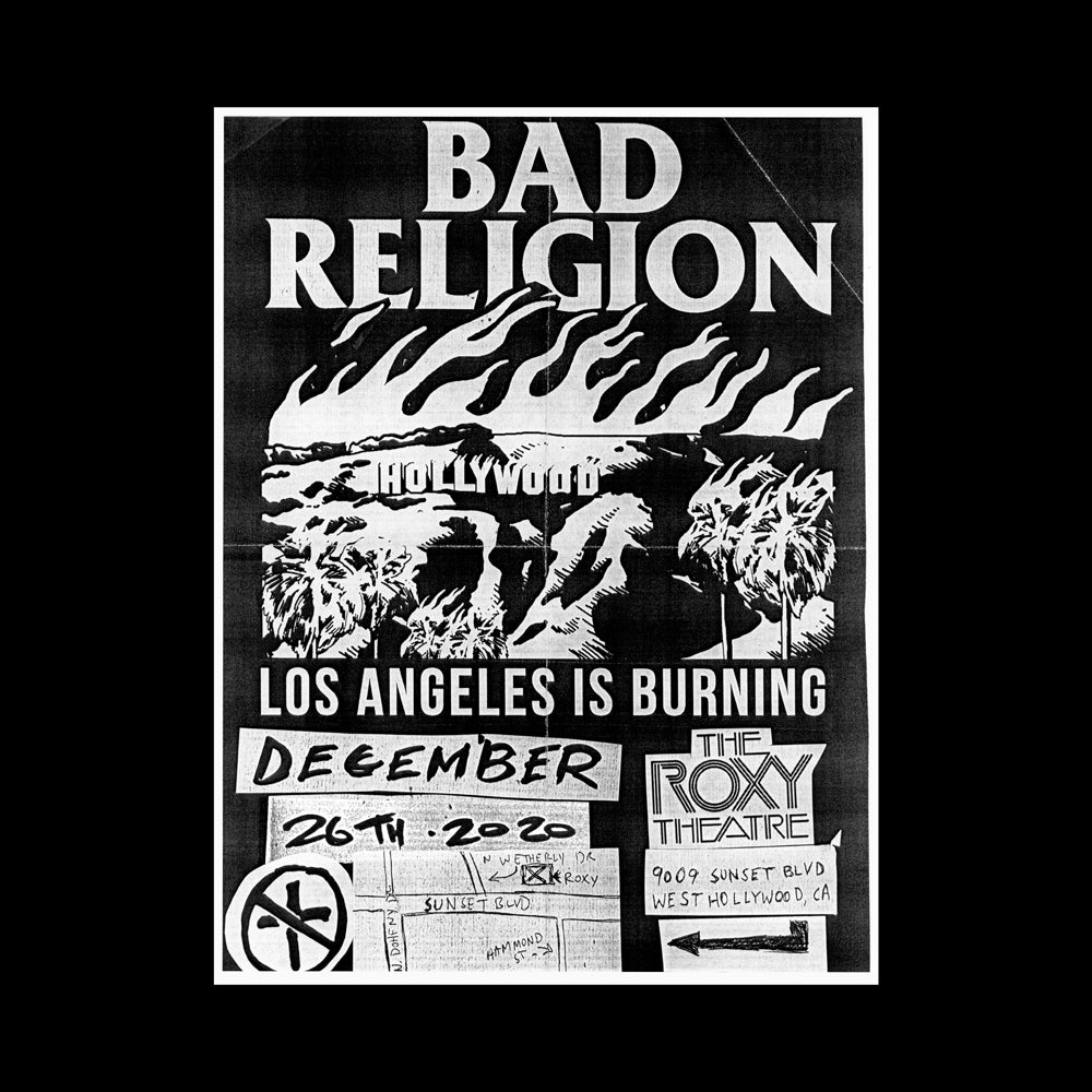 Bad Religion Burning Flyer Tee Black