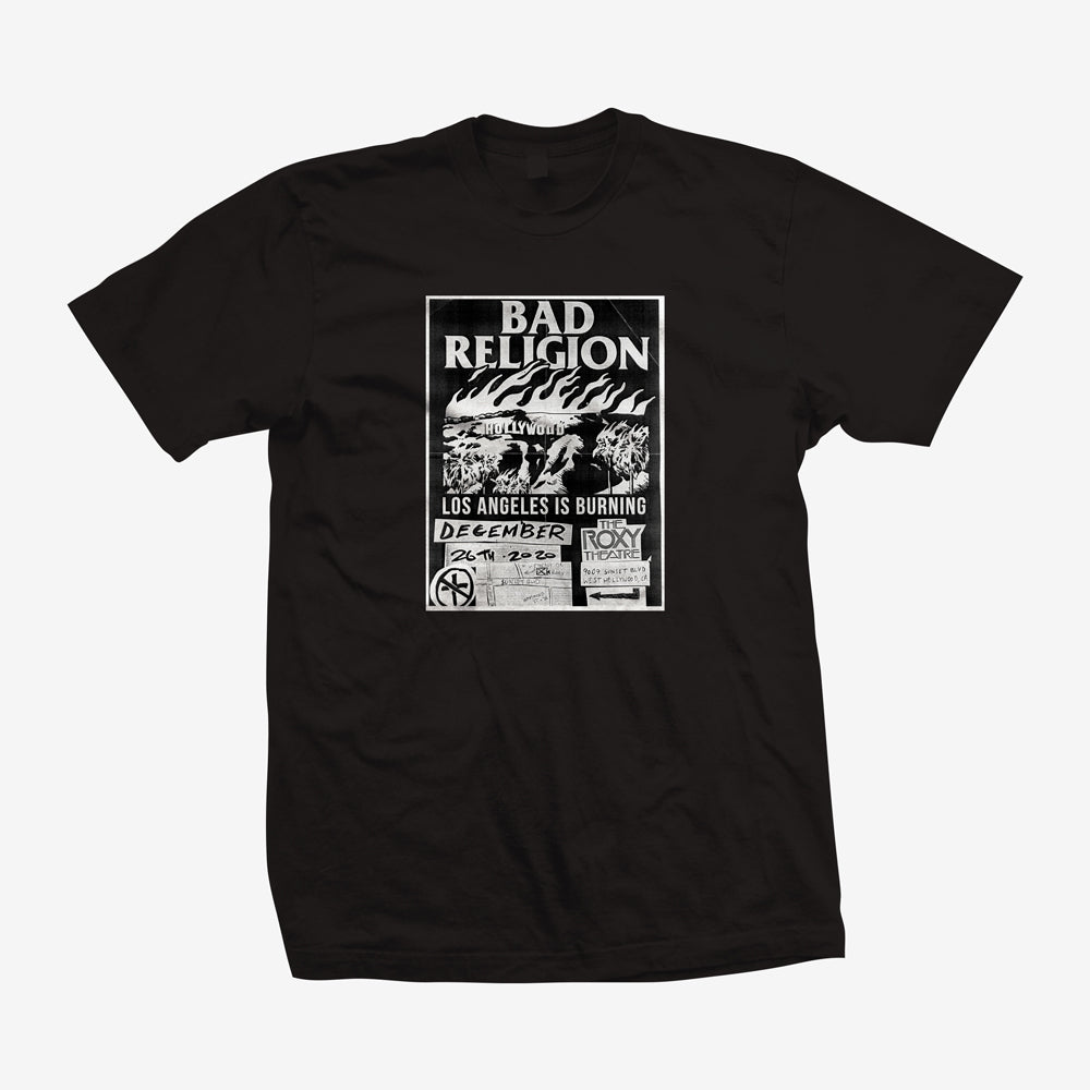 Bad Religion Burning Flyer Tee Black